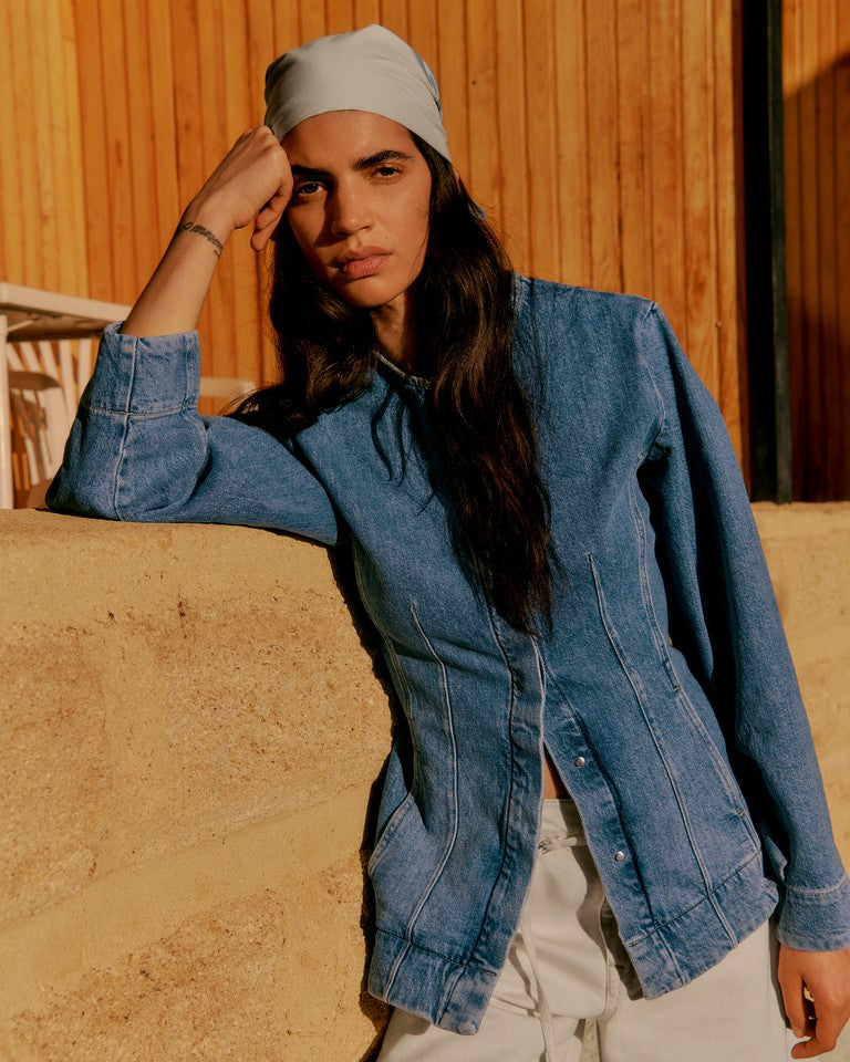 Regular Merle Kori Denim Jakke - Blå/ Light Blue Denim